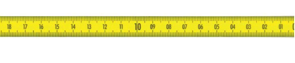 Biegsame Stahlmaßstäbe, polyamidbeschichtet, rechts-links  300 mm